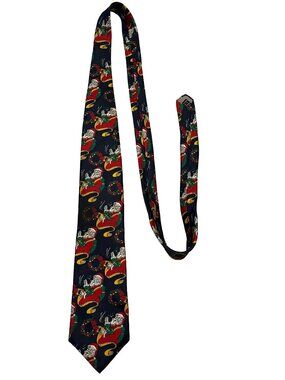 Christian Dior Monsieur Christmas Tie Santa Wreath Silk Italy USA Holiday Neckti